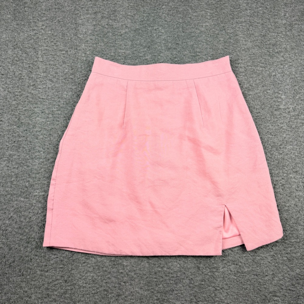 Princess Polly Pink Mini Skirt US 2‎ Side Slit Pastel Coquette A-Line Summer
